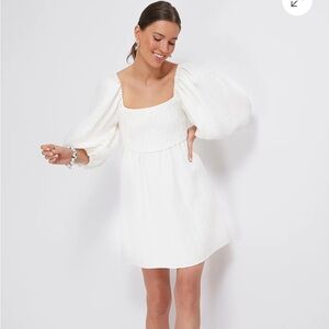 Tuckernuck White Annie Smocked Dress, NWT